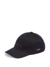 Zegna Logo-embellished Cashmere-felt Baseball Cap In Black