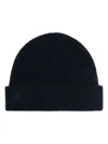 Zegna Knitted Wool Hat Featuring Folded Cuff In Black