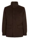 Zegna Oasi Cashmere Elements Car Coat In Brown