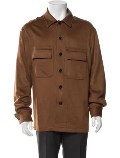 Pre-owned Zegna Cashmere Jacket In Brown