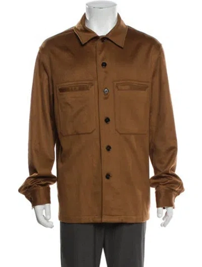Pre-owned Zegna Cashmere Jacket In Brown