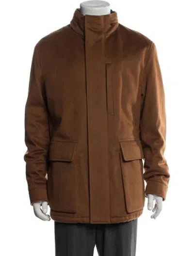 Pre-owned Zegna Cashmere Jacket In Brown