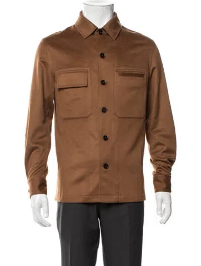 Pre-owned Zegna Cashmere Jacket In Brown
