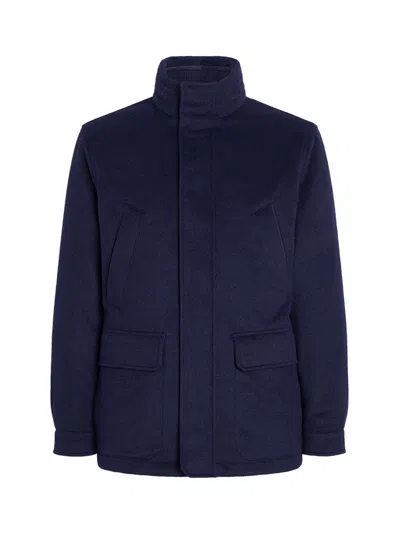 Zegna Cashmere Jacket In Blue