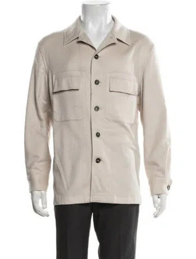 Pre-owned Zegna Cashmere Jacket In Neutrals