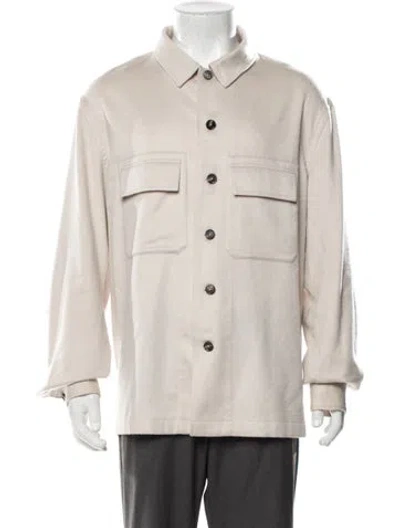 Pre-owned Zegna Cashmere Jacket In Neutrals