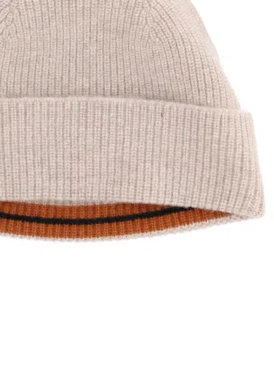 Zegna Cashmere Knit Beanie For Men In Metallic