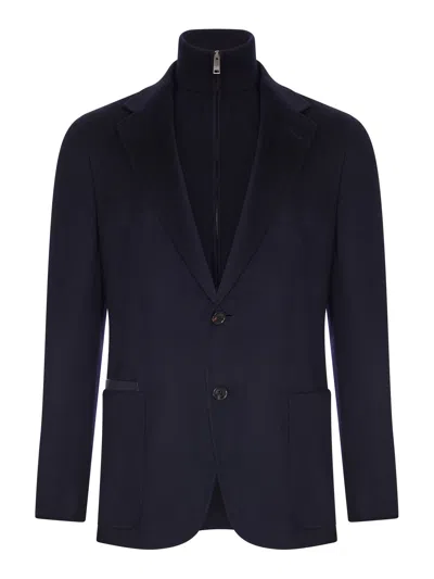 Zegna Cashmere Oasis Jacket In Blue