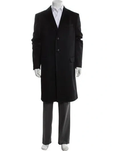 Pre-owned Zegna Cashmere Overcoat In Black
