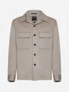 Zegna Beige Cashmere Shirt In Gray