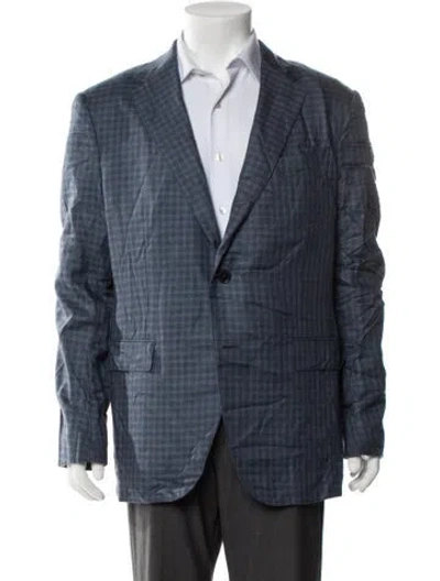 Pre-owned Zegna Cashmere Patterned Blazer In Multi