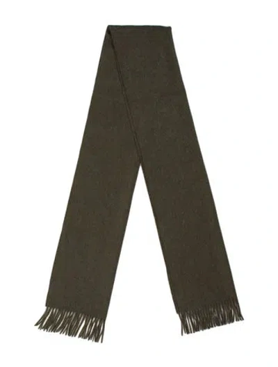 Pre-owned Zegna Cashmere Scarf In Green