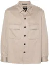 Zegna Single-breasted Long-sleeved Casual Jacket In Neutral