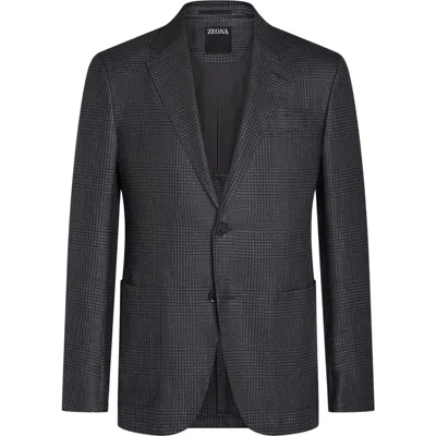 Zegna Cashmere, Silk & Linen Sport Coat In Multi