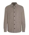 Zegna Cashmere And Silk Overshirt In Brown