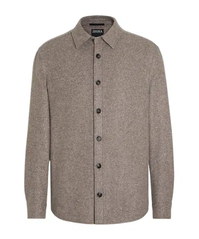 ZEGNA CASHMERE-SILK OVERSHIRT
