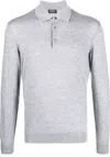 ZEGNA CASHMERE-SILK POLO TOP