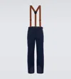 Zegna Cashmere Ski Salopettes In Ink Blue