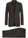 Zegna Single-breasted Suit In Brown