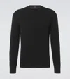 Zegna Cashmere And Silk Sweater In Blue