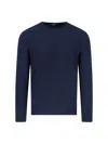 Zegna Cashmere And Silk Sweater In Blue