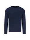 Zegna Cashmere And Silk Sweater In Blue