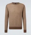 Zegna Cashmere Sweater In Brown