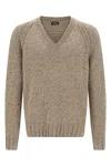 Zegna Cashmere Sweater Sweaters And Cardigans Beige In Multi