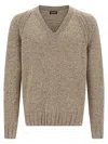 Zegna Cashmere Sweater Sweaters And Cardigans Beige In Multi