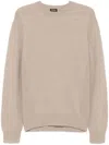 Zegna Cashmere Sweater In Neutrals
