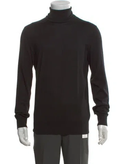 Pre-owned Zegna Cashmere Turtleneck Pullover In Black