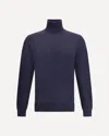 Zegna Cashmere Turtleneck Sweater In Blue