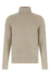 Zegna Cashmere Turtleneck Sweater Sweaters And Cardigans Beige In Neutral