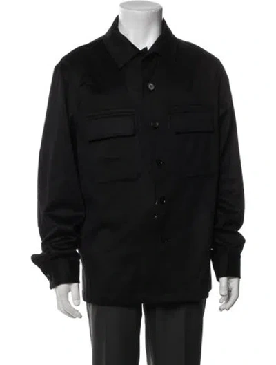 Pre-owned Zegna Cashmere Utility Jacket In Black