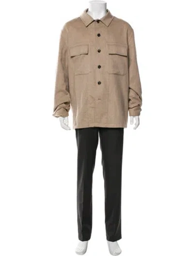 Pre-owned Zegna Cashmere Utility Jacket In Neutral