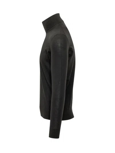 Zegna Cashmere-silk Turtleneck Sweater In 001 Nero