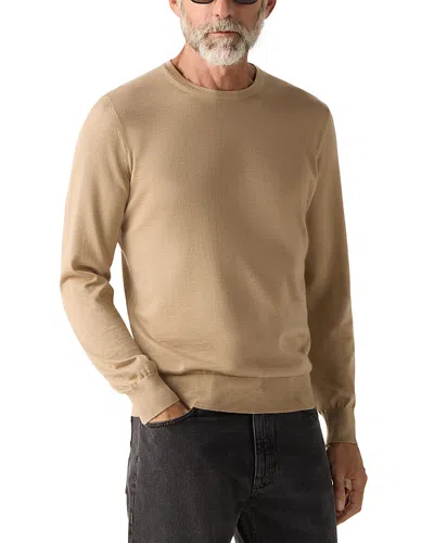 Zegna Cashseta Cashmere & Silk Crewneck Sweater In Brown