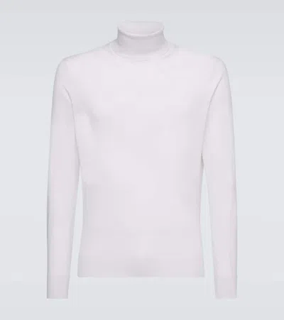 ZEGNA CASHSETA CASHMERE AND SILK TURTLENECK TOP