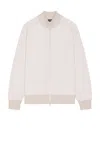 Zegna Cashseta Full Zipper Sweater In Beige