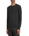 Zegna Cashseta Light Crewneck Sweater In Black