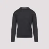 Zegna Soft Cashmere Crewneck Sweater With Ribbed Cuffs And Hem In Gray