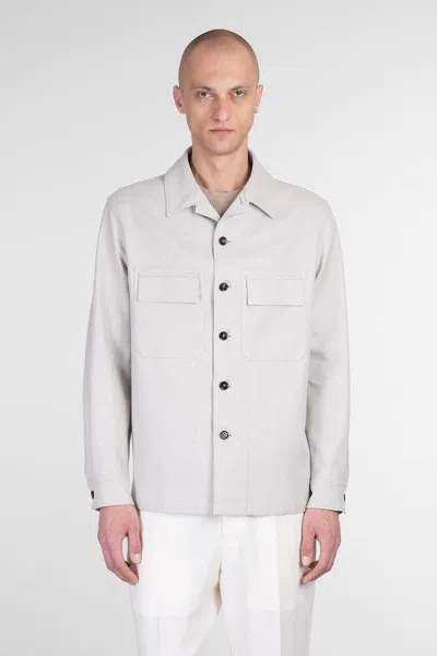 ZEGNA CASUAL JACKET IN BEIGE LINEN