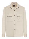 Zegna Single-breasted Long-sleeved Casual Jacket In Neutral