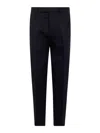 Zegna Jean Roccia En Lin Et Coton Extensible Taupe Foncé In Black