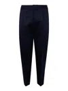 Zegna Jean Roccia En Lin Et Coton Extensible Taupe Foncé In Blue