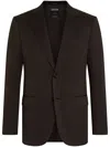 Zegna Centoventimila Cotton And Wool Jacket In Dark Brown