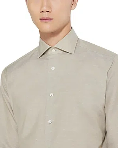 Zegna Centoventimila Button Front Shirt In Neutral