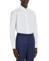 Zegna Centoventimila Striped Cotton Shirt In White