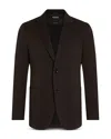 Zegna Centoventimila Cotton And Wool Jacket In Burgundy