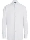 Zegna Structured Centoventimila Cotton Shirt In 白色